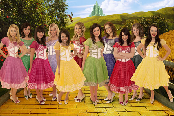 The young hopefuls vying to play Dorothy in Andrew Lloyd-Webber's production of The Wizard Of Oz line up in a publicity show for Over The Rainbow - one of the shows broadcast on the BBC HD channel