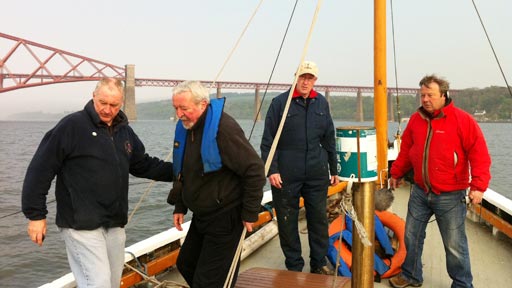 Euan McIlwraith crosses the Forth from South Queensferry to North Queensferry.