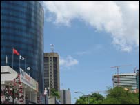 Downtown Port of Spain, capital of Trinidad
