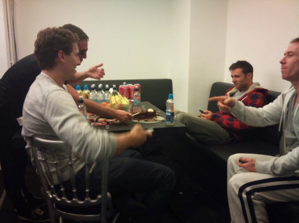 Strictly dancers eating 