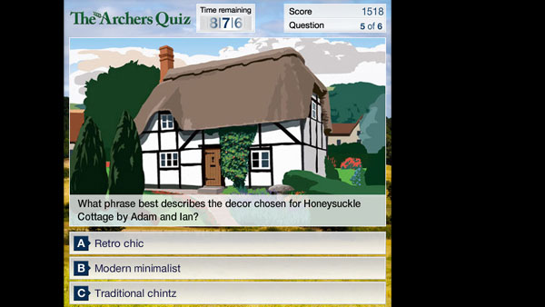 Sample quiz question