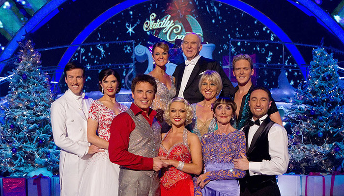 The ten dancers competing in the Strictly Come Dancing Christmas special 2010.