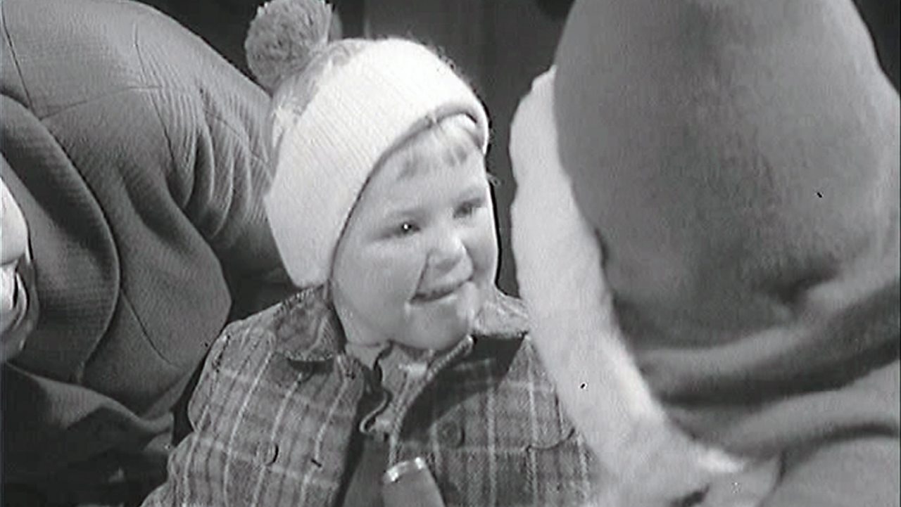 Children meeting Father Christmas, 1955