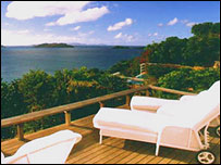 Caribbean tourist scene