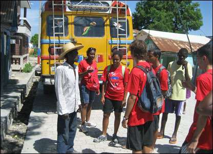 'Hands for Haiti' group travelling in Haiti