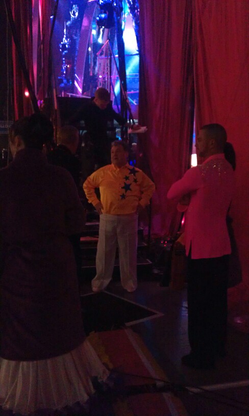 Russell waits backstage