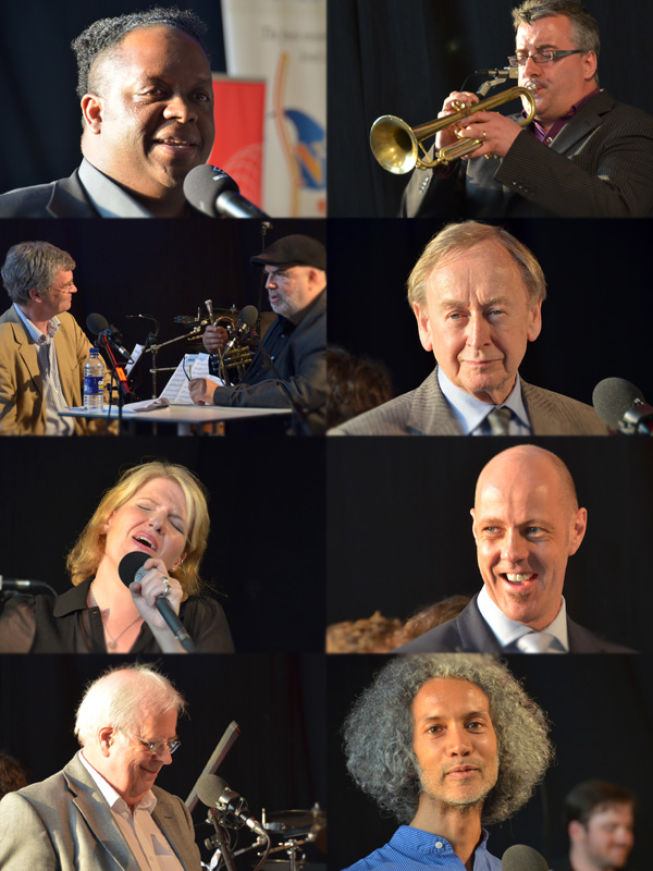 BBC Radio jazz presenters at the special jazz concert held at Pacific Quay in Glasgow on 28 May 2012.