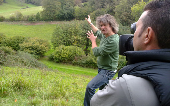 Martin Hughes-Games being filmed