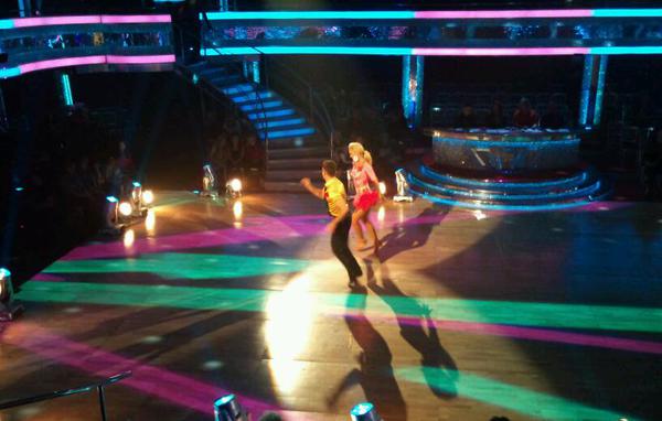 Scott Maslen and Natalie Lowe in the Strictly dress rehearsal