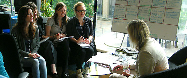 Carolyn Becket and festival cafe volunteers