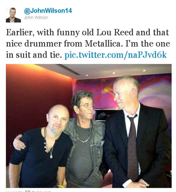 Front Row's John Wilson and Lou Reed