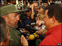 Fidel Castro and Hugo Chavez