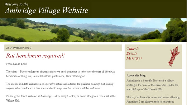 The Ambridge village website