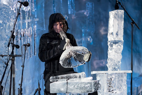 An ice trumpet at the Norwegian ice music festival.