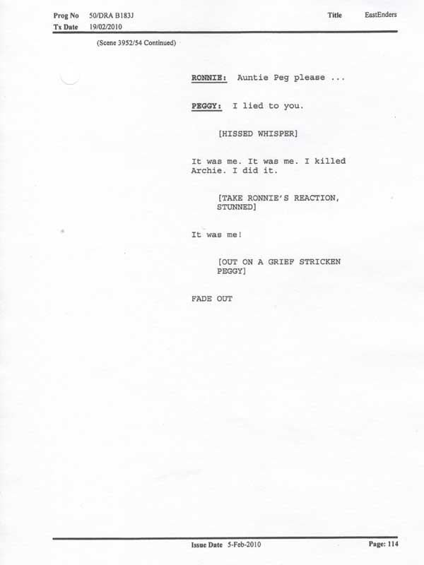 Peggy's script