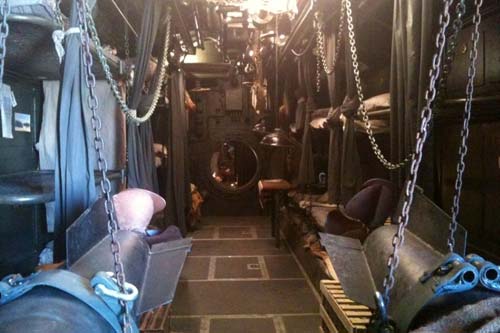 The interior submarine set