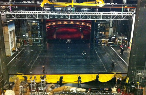 Photo of backstage at the Royal Opera House