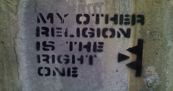 Religious graffiti in London.