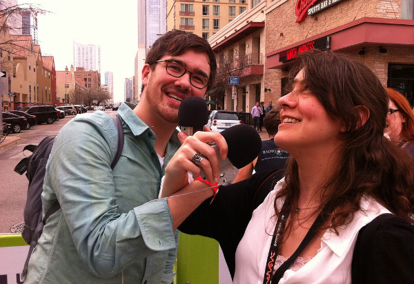 Adam Carr from 88Nine Radio Milwaukee and Jamillah Knowles from BBC Radio 5 live at SXSW.