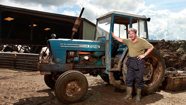 David Archer (Timothy Bentinck) with a tractor