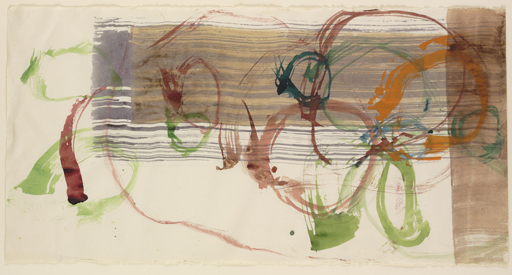 John Cage: New River Watercolour series IV, No. 3, 1988 Watercolour on paper © John Cage Trust