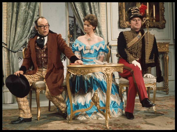 Eric Morecambe, Glenda Jackson and Ernie Wise in 'Morecambe and Wise Christmas Show' (1972)