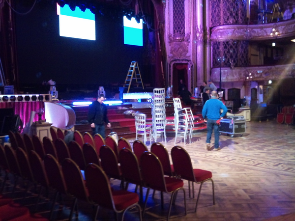 Setting up the Blackpool Tower Ballroom for Strictly Come Dancing