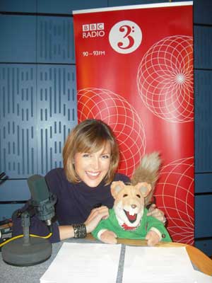 Picture of Katie Derham with Basil Brush. Photo: Philip Mattison