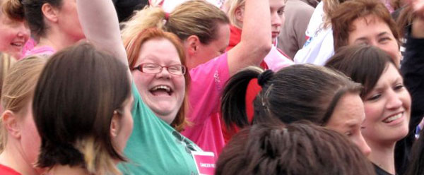 Helen Blaby getting ready for The Great North Run