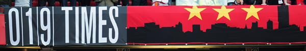 banner at Old Trafford