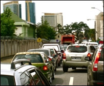 traffic jam (photo by Jabari Fraser)