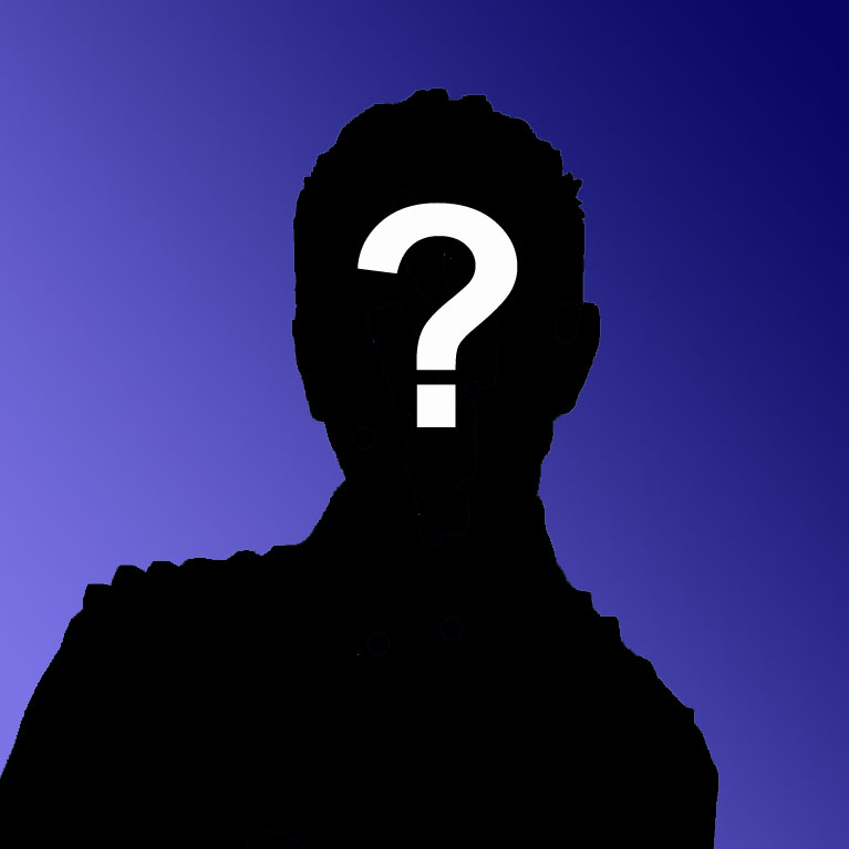 Silhouette with a question mark