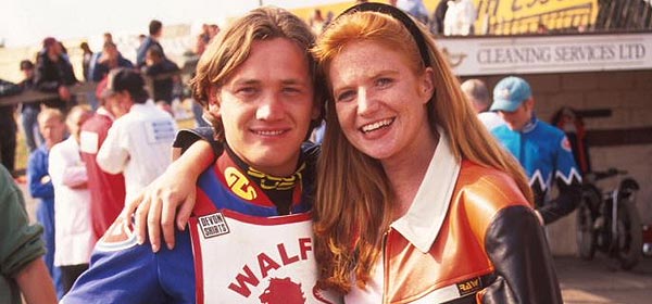 Ricky and Bianca at the Speedway track