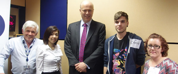 Chris Grayling with 5 live unemployed bloggers
