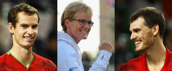 Andy Murray, his mother Judy and brother Jamie.