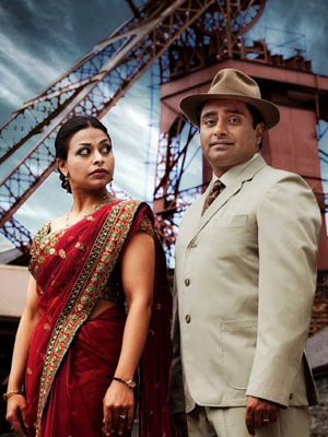 Sanjeev Bhaskar as Dr Prem Shama with his on-screen wife, Kamini Sharma, played by Ayesha Dharker