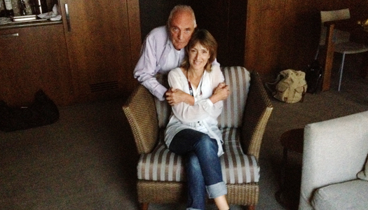 Francine Stock and Terence Stamp