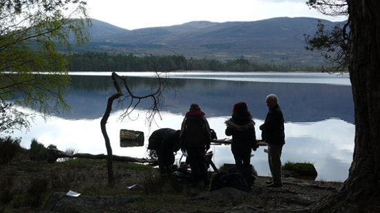 Springwatch crew by a lake by Simon Forrester