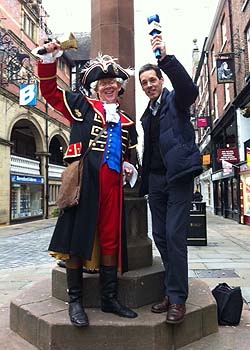 The town crier of Chester, David Mitchell