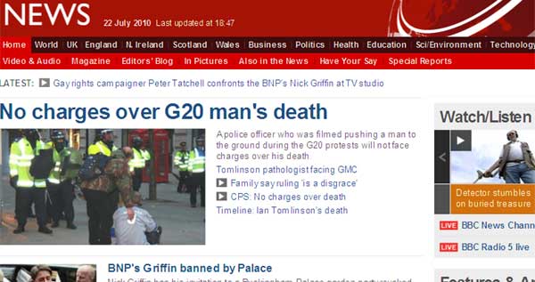 BBC News homepage