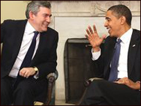 Gordon Bbrown and Barack Obama