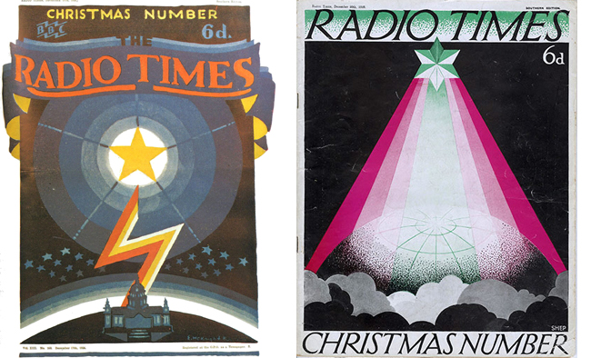 Covers from the Christmas Radio Times in 1926 and 1929.