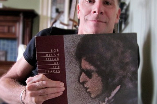 Ricky Ross with his copy of Blood on the Tracks