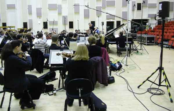 The BBC Philharmonic rehearsing today's Radio 3 Lunchtime Concert