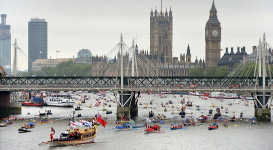 Thames flotilla for the Queen's Diamond Jubilee