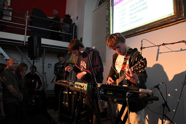 A picture taken at the HowTheLightGetsIn Festival in Hay-on-Wye on 28 May 2011