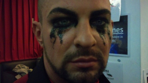 Robin Windsor in Halloween make-up