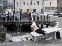 Tomas sinks boat in Barbados
